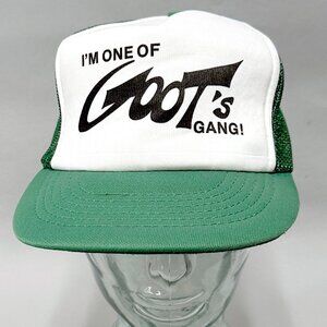Vintage 80s Mesh Foam Trucker Hat Snapback - Green White